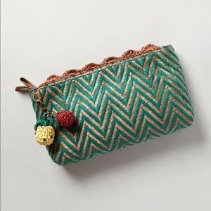MISS ALBRIGHT GREEN ABD BROWN STRAW FRUIT CLUTCH